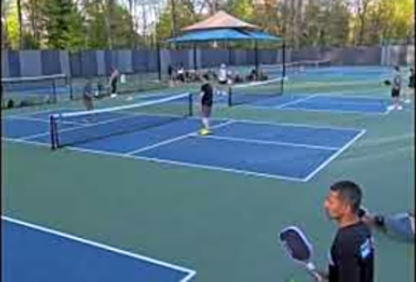 Outdoor Pickleball Game: Amer &amp; Foo Master VS Vincent &amp; Jawad