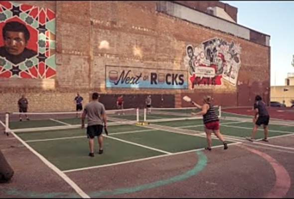 Downtown Louisville hosts first Pickleball game at revitalized sports park