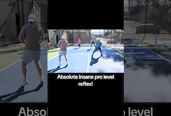 Absolute pro level insane reflex shot! Actual pro #pickleball #pickle #pickleballhighlights #druh
