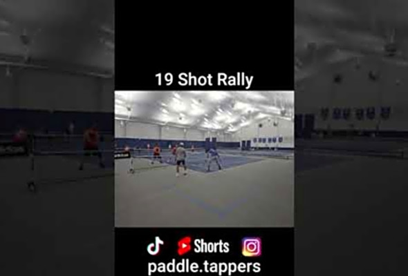 19 Shot Rally #pickleballhighlights #pickleballdoubles #mlp #ppa