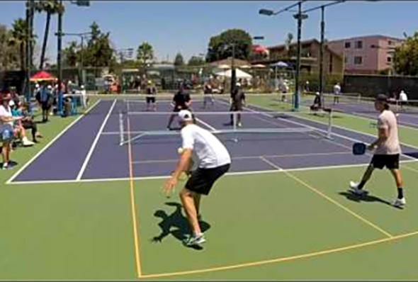 2017 So Cal Classic Pickleball Tournament 19 MD Open Roberts/Loong vs Bucher/Berg
