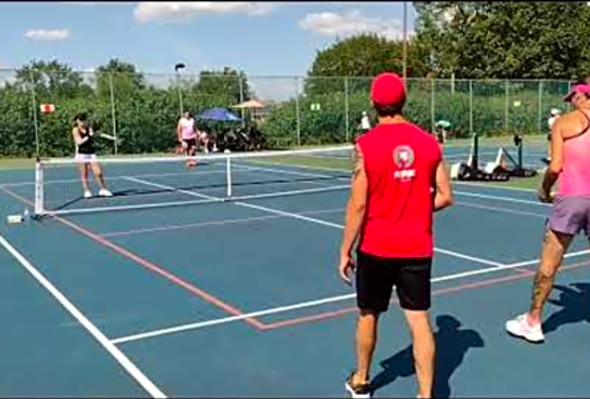 4.5 Open Pickleball Semi Finals Sara Weiss &amp; Alexandre Brunet vs. Emma &amp; Louis-Charles