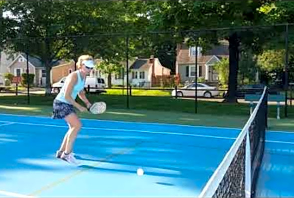 Pickleball Topspin Backhand Roll/Drive Practice, Ann Carney