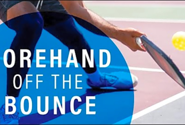 Hitting a Forehand Attack Shot Off a Bounced Ball in Pickleball