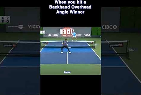 Backhand Overhead Angle Winner #henrypickleball #pickleball