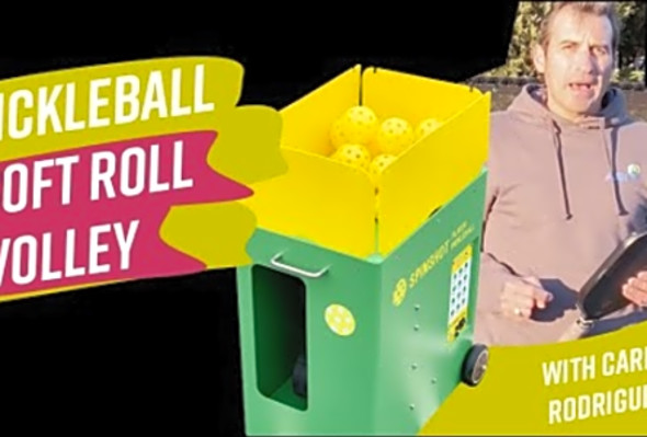 Pickleball Drill - Soft Roll Volleys featuring the Spinshot Pickleball Machine