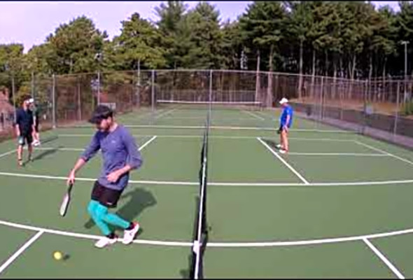 Two pickleball games for the price of one, with some friendly banter - aka forgot to stop the tape