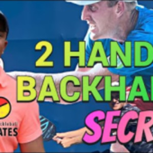 HOW TO Hit the Two Handed Backhand Dink in Pickleball