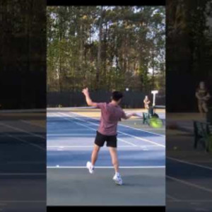 Why did his grunt change (TST Tournament 1) #trickshot #tennis #tourname...