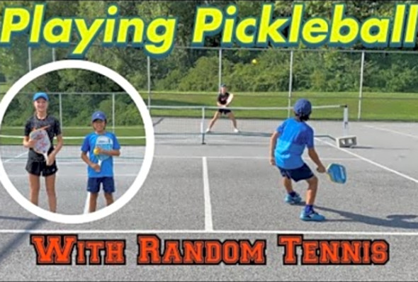 Junior Tennis Players playing Pickleball using Babolat pickleball paddle