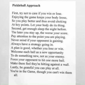 Pickleball Approach