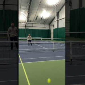 GGRC&#039;s Director of Racquet Sports, Greg Hearrt, demonstrates the Pickleb...