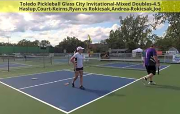 Toledo Pickleball Glass City Invitational-MXD Bronze Medal-4.5 Haslup-Keirns vs Rokicsak-Rokicsak