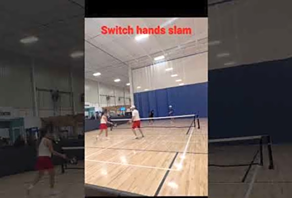 Switch hands #slam #pickleball #pickleballhighlights #pickleballislife #pickleballdoubles