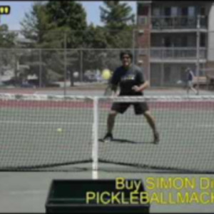 Simon2 pickleball throwing machine. Reflex volley drill.