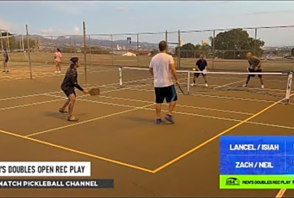 Pickleball Men&#039;s Doubles Rec Play feat. Zach /Neil vs Lancel/Isiah