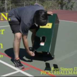 Simon2 pickleball throwing machine. Perfect dinks &amp; lobs with adjustable...