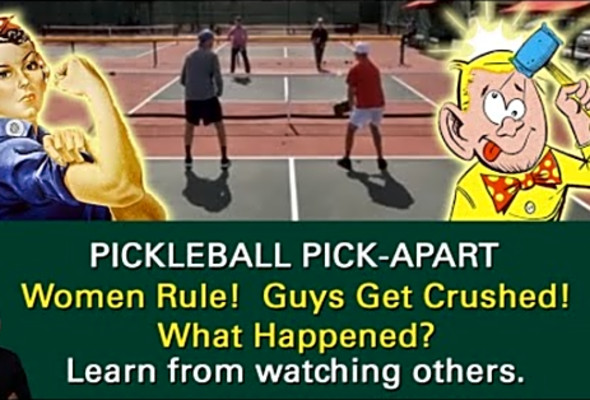 Pickleball! Battle of the Sexes! Men vs Women! Learn from Watching Others!