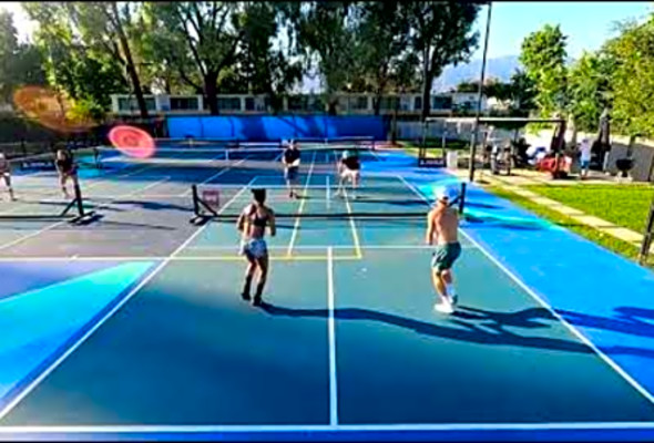 Bad Pickleball Pro Level Rec 5.5 Jessie Irvine Matt Baca AJ Koller Erik Pailet 2 Games