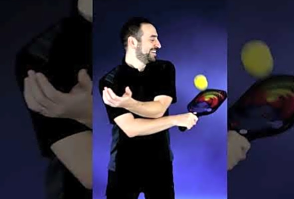 Over the Shoulder Hand-Eye Coordination Exercise with Pickleball Paddle Ball #handeyecoordination