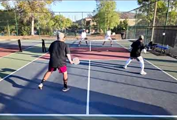 Mackenzie Creek Pickleball Game Ed Justin Andy Jon 10 25 2024