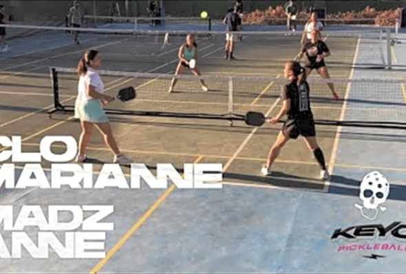 Ladies Doubles Pickleball game at VMMC - Clo/Marianne vs. Madz/Anne