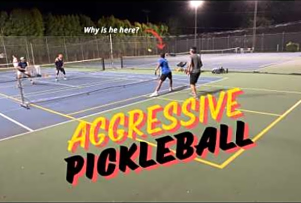 How to play AGGRESSIVE Pickleball - 4.0 Highlights Light Commentary