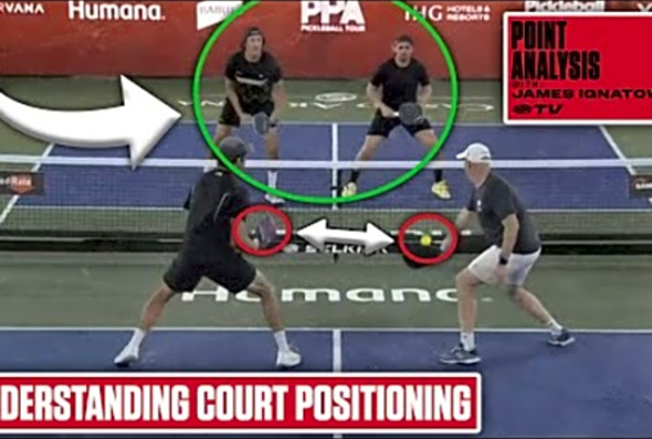 Court Positioning When All 4 Players Are Crowding the Middle: Pickleball Point Review