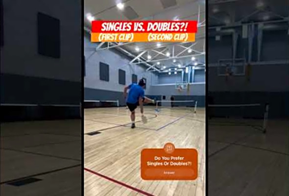 Pickleball Singles Vs. Doubles, Which Is Better?! #pickleball #sports #highlights #which #shorts