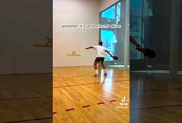 Solo backhand pickleball drill #pickleball #solo #drills #dink