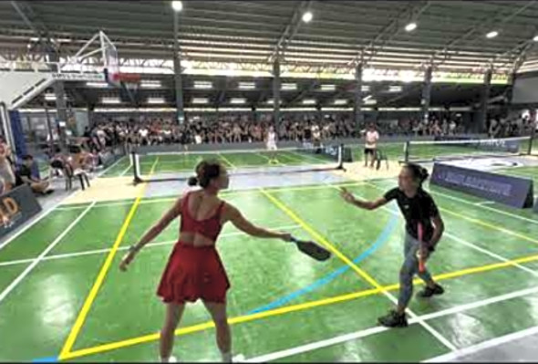 Sarah Jane Lim/Fatima Amirul vs. Grace/Beauty - Hilongos Pickleball Tournament - Round Robin Match