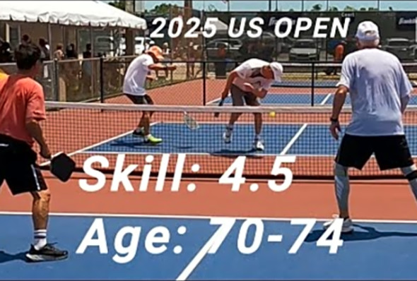 Men&#039;s Skill: 4.5 Age: 70-74 Bronze Medal Pickleball Match - 2025 US OPEN