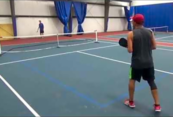 Advanced Pickleball Rec Play Geenen Wierzchucki vs Howard Frazier July 2018