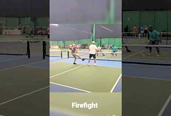 Firefight with crasy ending #shorts #pickleball