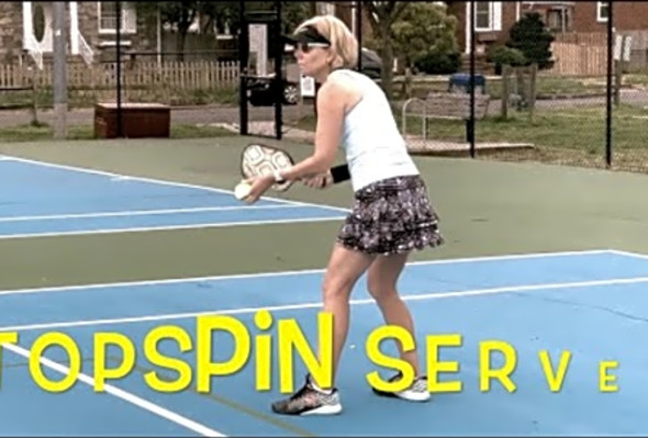 Pickleball Topspin Serve by Ann Carney