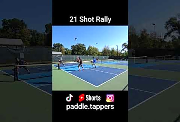21 Shot Rally #pickleballhighlights #pickleballdoubles #mlp #ppa