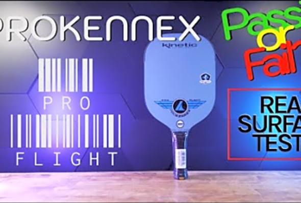 ProKennex Pro Flight Pickleball Paddle for Tennis Elbow Real Surface testing review/analysis