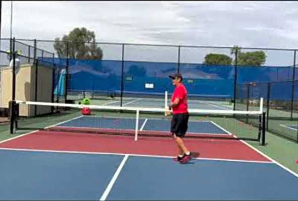 Pickleball block - punch volleys from NVZ. Part 1 Helle Sparre from Dynamite Doubles