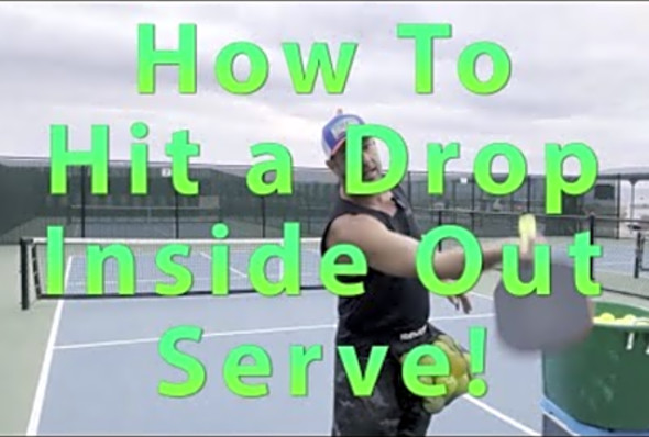 How to Hit an INSIDE OUT DROP SERVE for Pickleball w/ NPL Professional Coach David Alexander