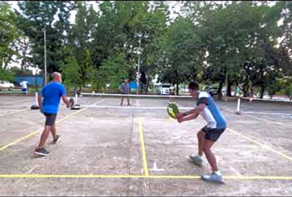 Pickleball Doubles - Leander/James vs. Billy/Mark