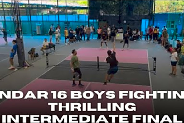 Thrilling under 16 boys Fighting Intermediate PickleBall Final