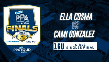 Ella Cosma vs Cami Gonzalez at the CIBC Junior PPA Finals