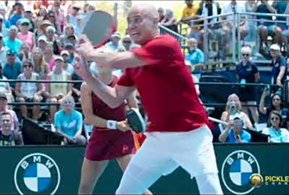Agassi/Waters at the 2025 US Open Pickleball Championships