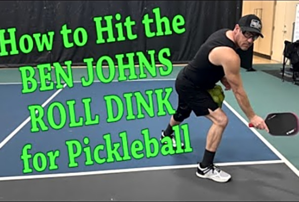 How to Hit the Ben Johns Backhand Roll Dink for Pickleball - Train live w/ Coach David