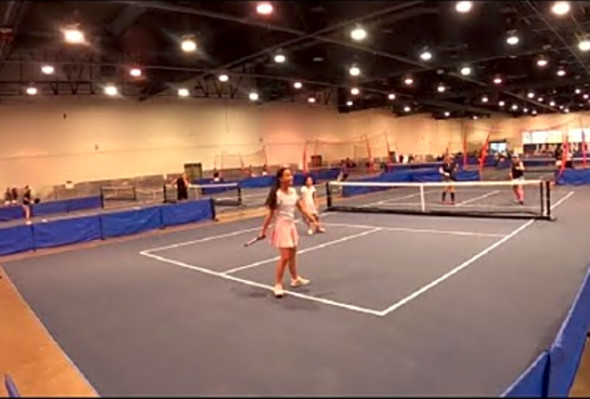 Endless Summer Days INDOORS tournament. Women&#039;s 3.0 match. At Jam On It at the LVCC in Las Vegas.