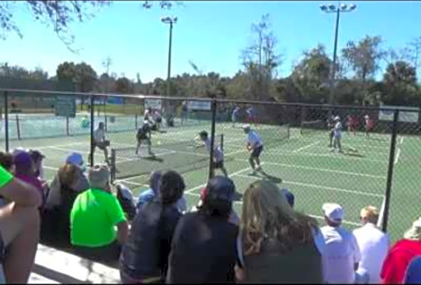 Rob Elliot Kyle Yates vs Brian Staub Phil Bagley Atlantic South Pickleball Game 2 first point only
