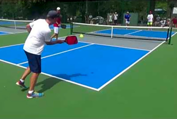 Pickleball Exhibition Match Dave Weinbach, Mark Howard, Mike &quot;Chainsaw&quot; Chapin and Jason Wierzchucki