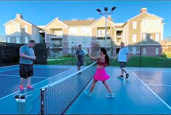 #Pickleball game today in the park at Legacy trail. atJesswani family