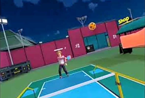 SMASH FINISH! VR Pickleball (game = Racket Club) #VR #gaming #shorts