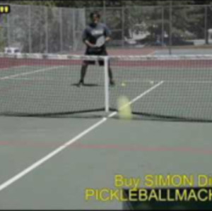 Simon2 pickleball throwing machine. Half volley drill.